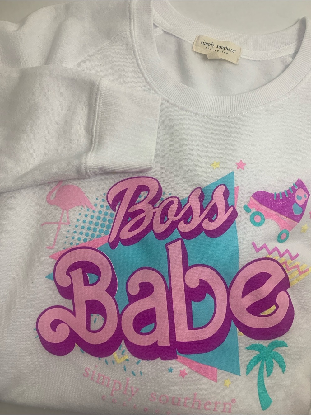 Simply Southern Barbie 'Boss Babe' Graphic Sweatshirt